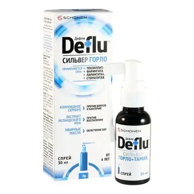 დეფლიუ სილვერი 30მლ ყელ/სპრეი
