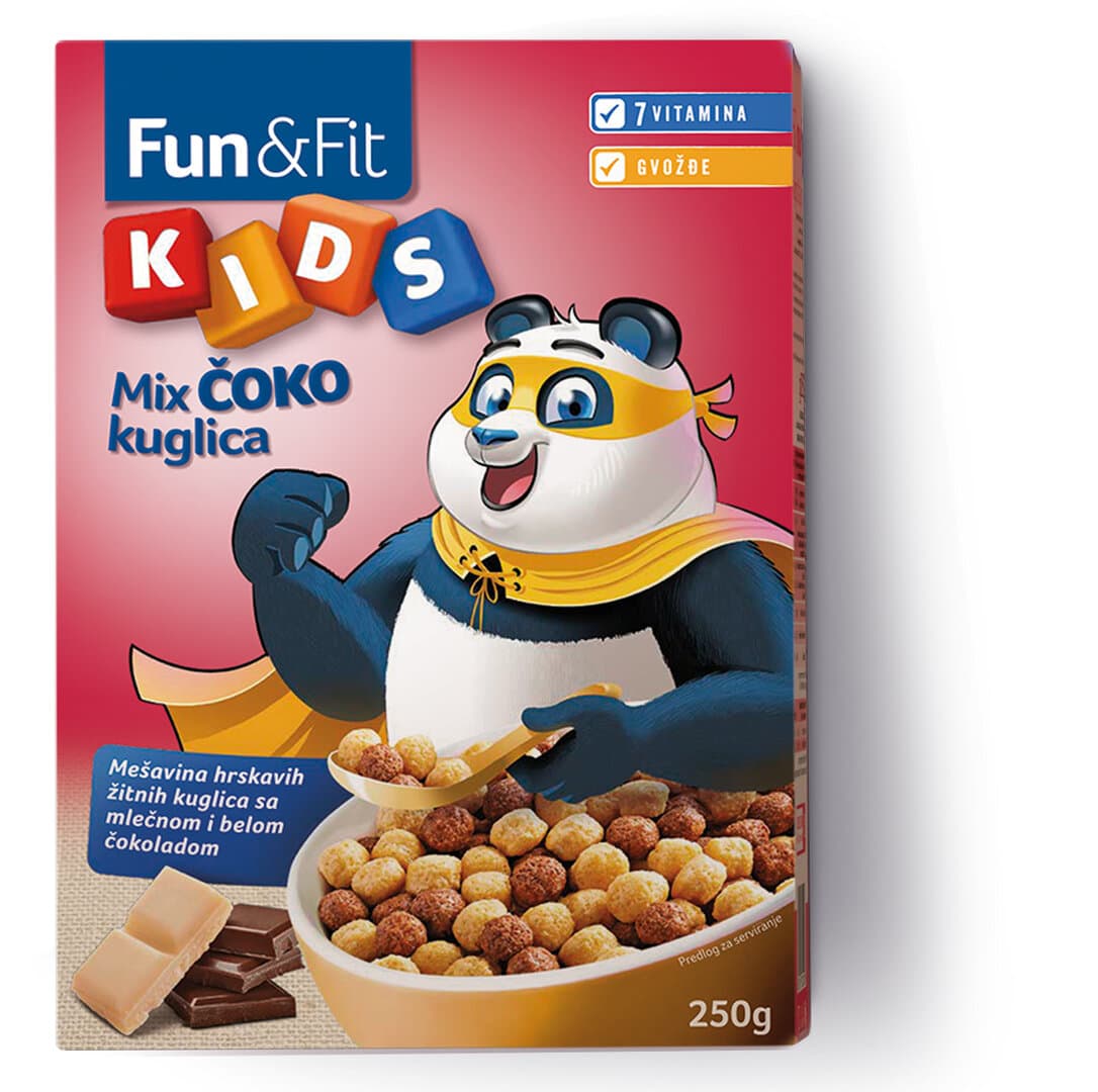 Fun&Fit შოკოლადის ბურთულები 250გრ