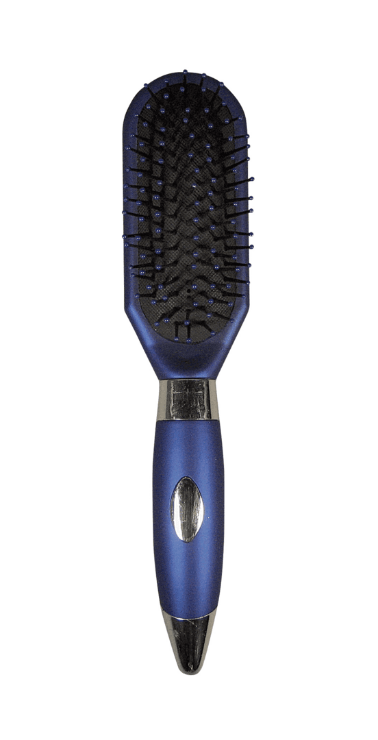 "Titania" თმის ჯაგრისი, ლურჯი-ვერცხ. მოგრძო 23,5 სმ (დაზიანებული შეფუთვა)