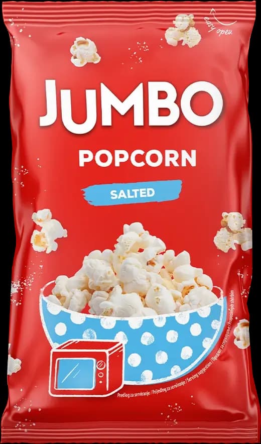 Jumbo პოპკორნი მიკროტალღური მარილით 100 გრ