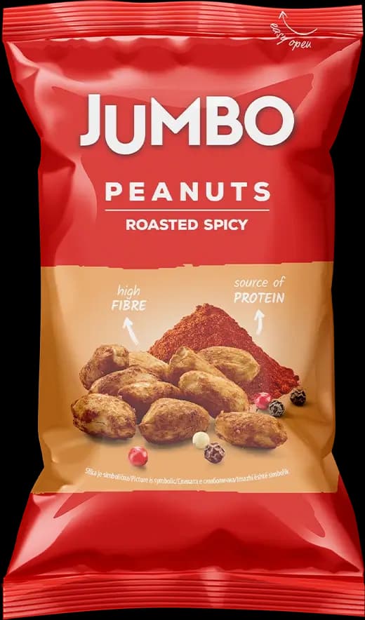 Jumbo არაქისი მოხალული ცხარე 75 გრ