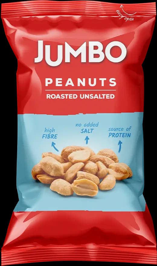 Jumbo არაქისი მოხალული უმარილო 80 გრ