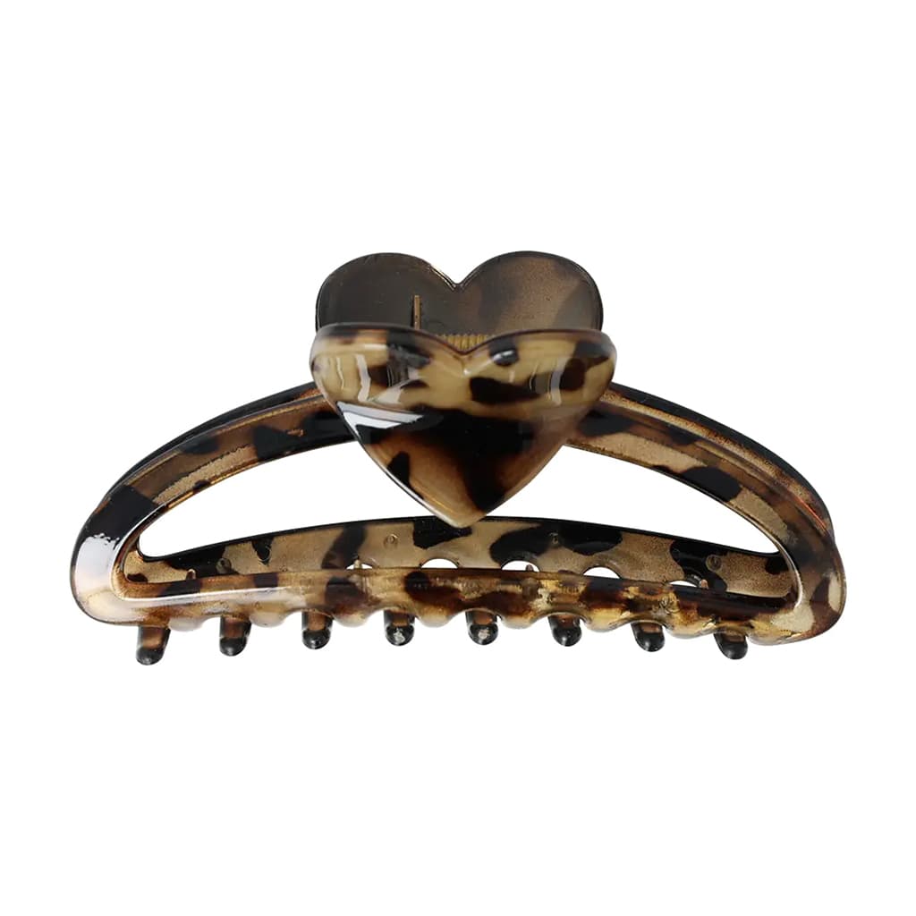 "Titania" - თმის სამაგრი, გულის ფორმის დეტალებით, 13სმ