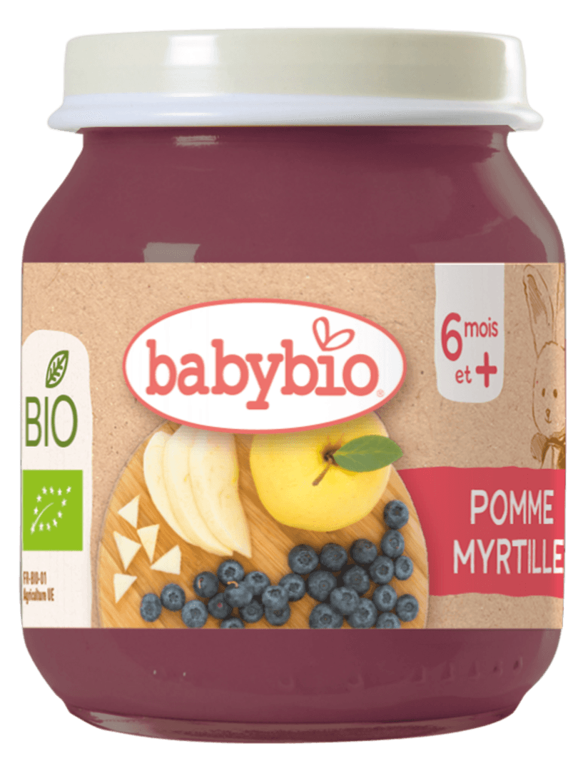 Babybio - კონფიტიური - მოცვი და ვაშლი, 6 თვ, 130გ