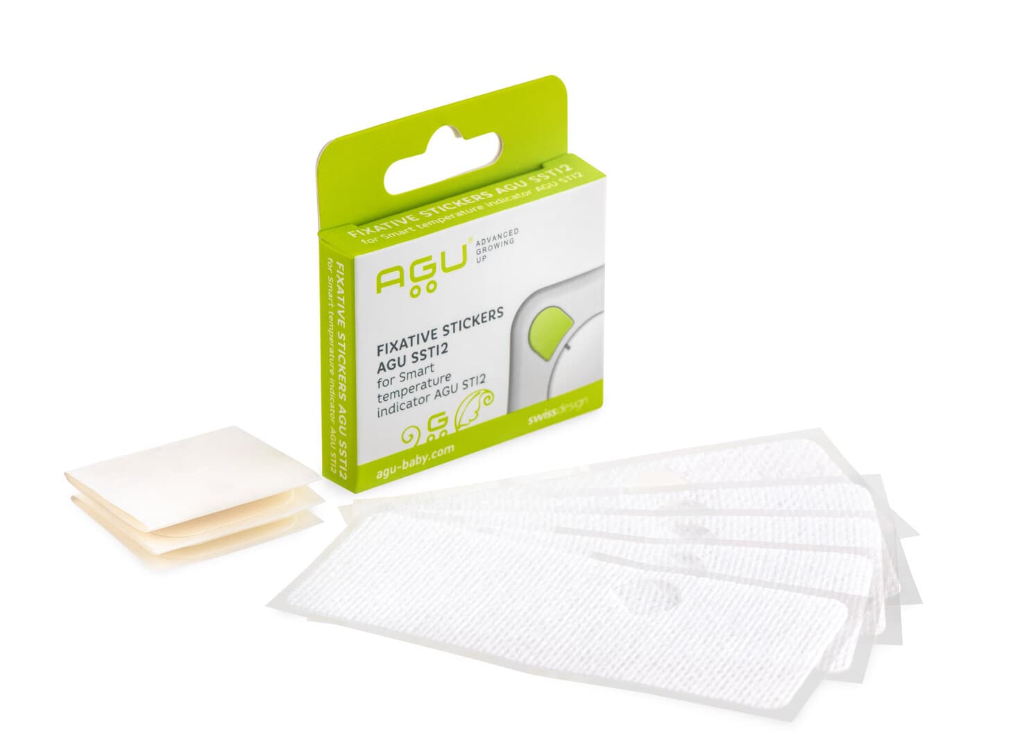 AGU BABY სათადარიგო სტიკერი (სმარტ თერმომეტრი კანზე დასაკრავი მონიტორინგის)