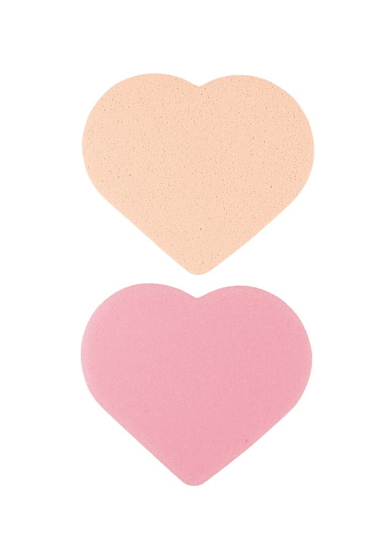 "Titania" მაკიაჟის სპონჟი "გულები" 2ც