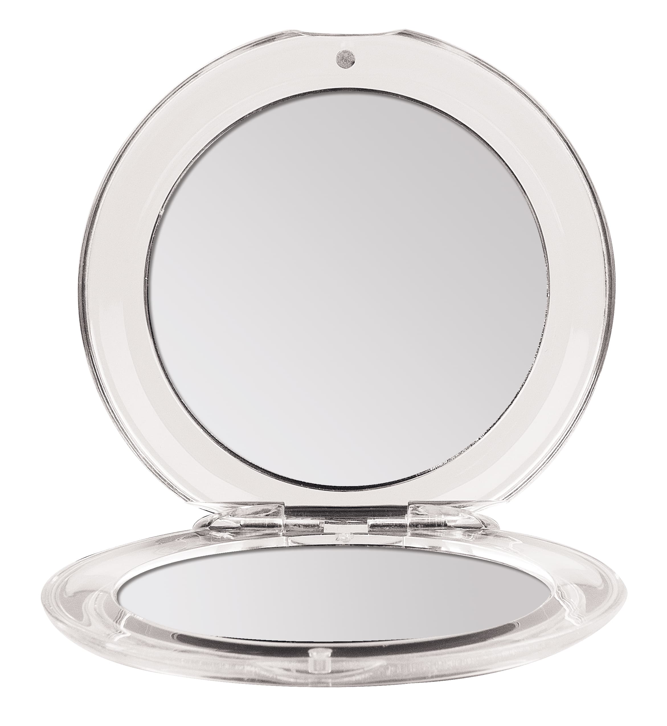 "Titania" სარკე ჯიბის დასაკეცი, ჩვეულ.+გამად. 6 სმ დიამ.