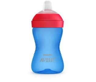 "Avent" SCF802/01 ჭიქა დრეკადი ცხვირით, ლურჯი, 9+, 300 მლ