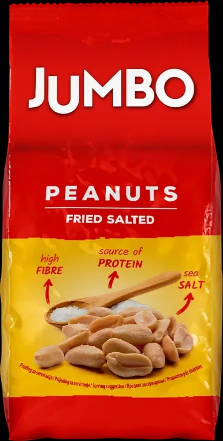 Jumbo არაქისი შემწვარი მარილიანი ვაკუუმი 250 გრ