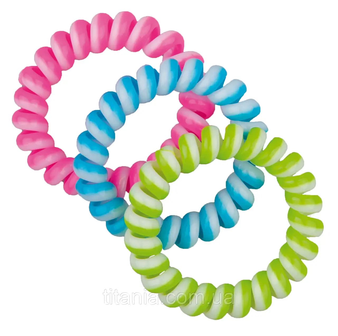 "Titania" თმის რეზინი "ზამბარა" 3 ფერში 3 ც