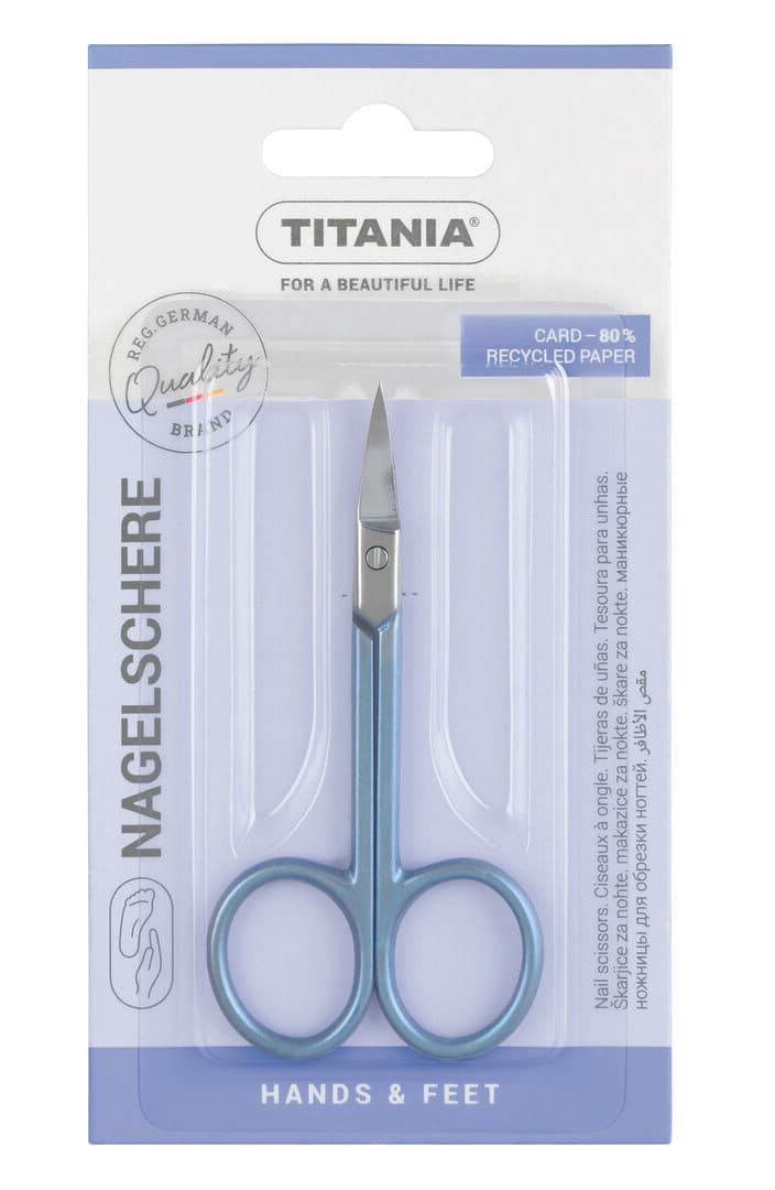 Titania - მაკრატელი ფრჩხილის, ლურჯი, უჟანგავი