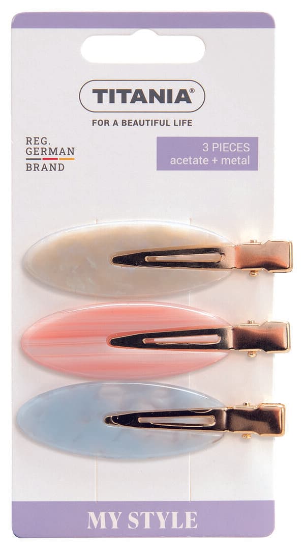 "Titania" თმის სამაგრი პასტელურ ფერებში 3ც