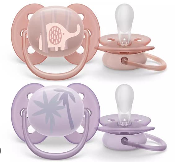 "Avent" SCF091/09 სატყუარა Ultra Soft 9ტროპიკი&სპილო ) 6 თვე. 2ც