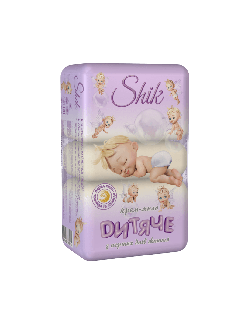 "შიკი" კრემ-საპონი საბავშვო "ძილის წინ" ვარდი და ლავანდა, 0 თვიდან 5х70გ (350გ)