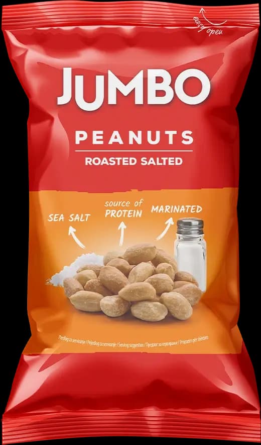 Jumbo არაქისი მოხალული მარილიანი 80 გრ