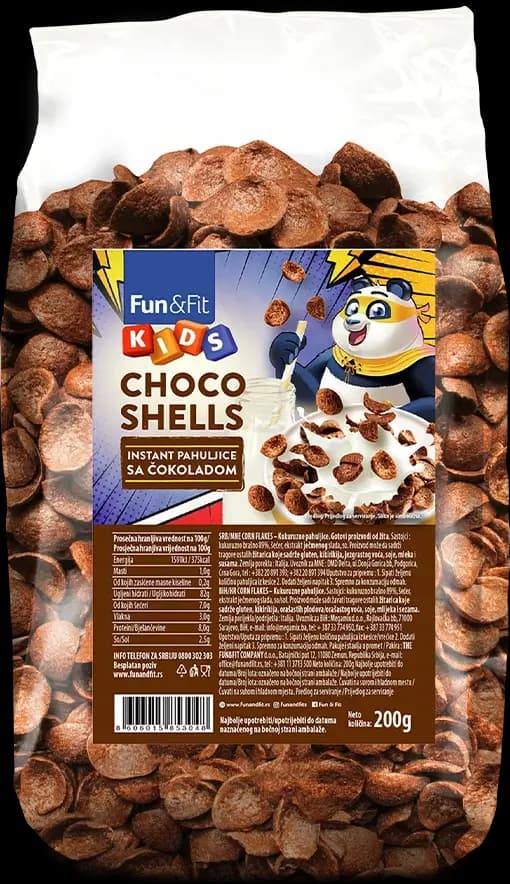 Fun&Fit შოკოლადის ფანტელები 200გ