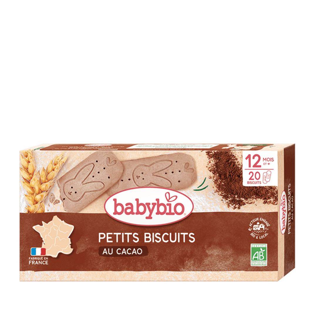 Babybio ფრანგული ბისკვიტი კაკაოთი 12 თვ. 160 გ