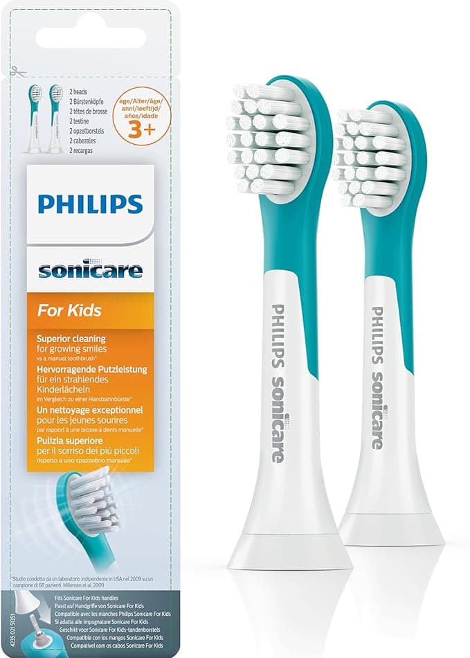 Philips Sonicare HX6032/33 კბილის ელ. ჯაგრისის სათადარიგო თავები, საბავშვო (დაზიანებული შეფუთვა)