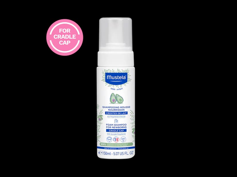 მუსტელა - ახალშობილის ქაფი-შამპუნი 150 მლ, 0+