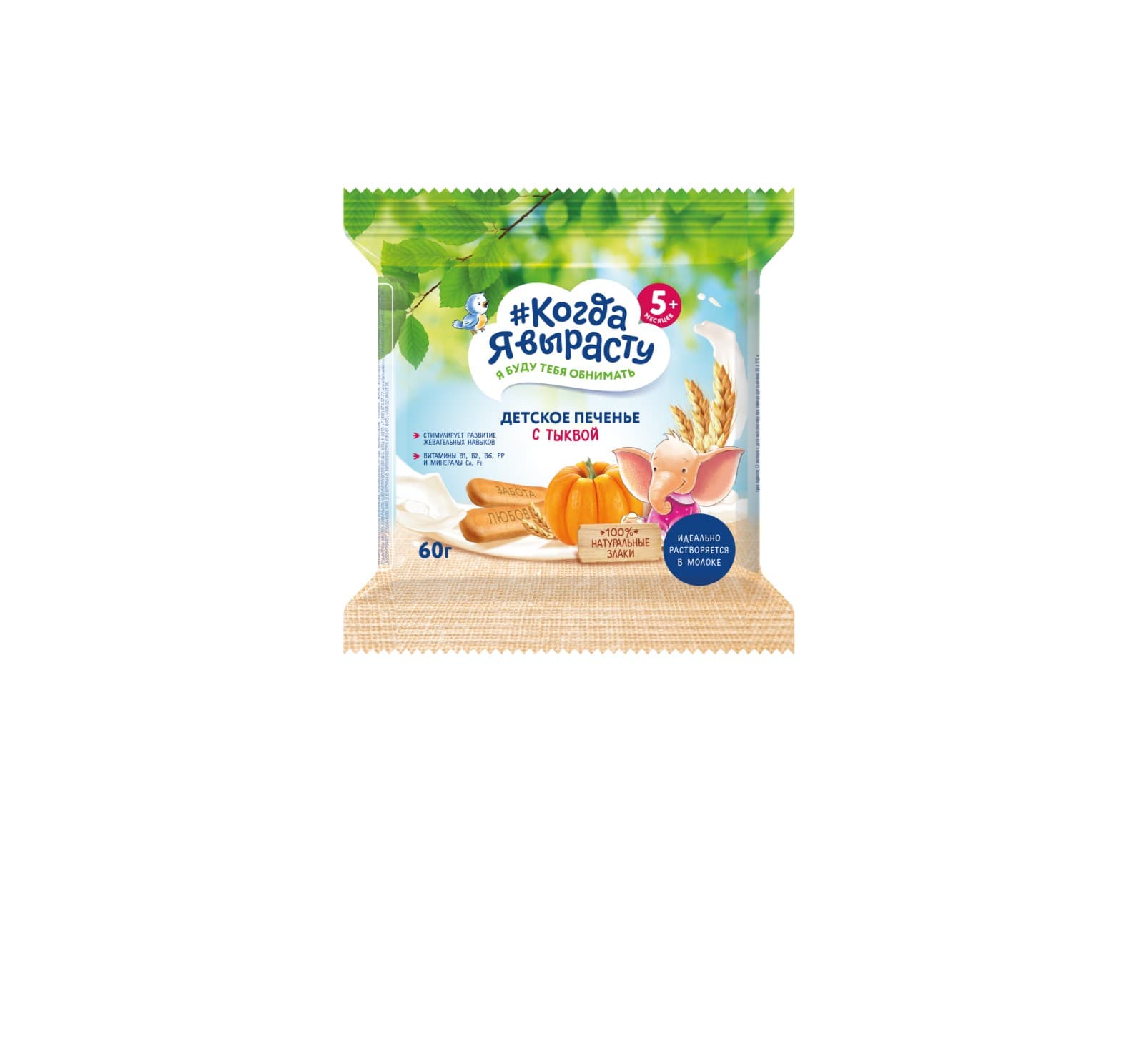 "როცა გავიზრდები" ორცხობილა გოგრით, 5 თვიდან, 60გრ (08.04.26)