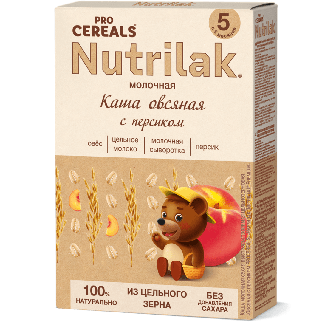 Nutrilak Premium შვრიის რძიანი ფაფა ატმით (5 თვიდან)
