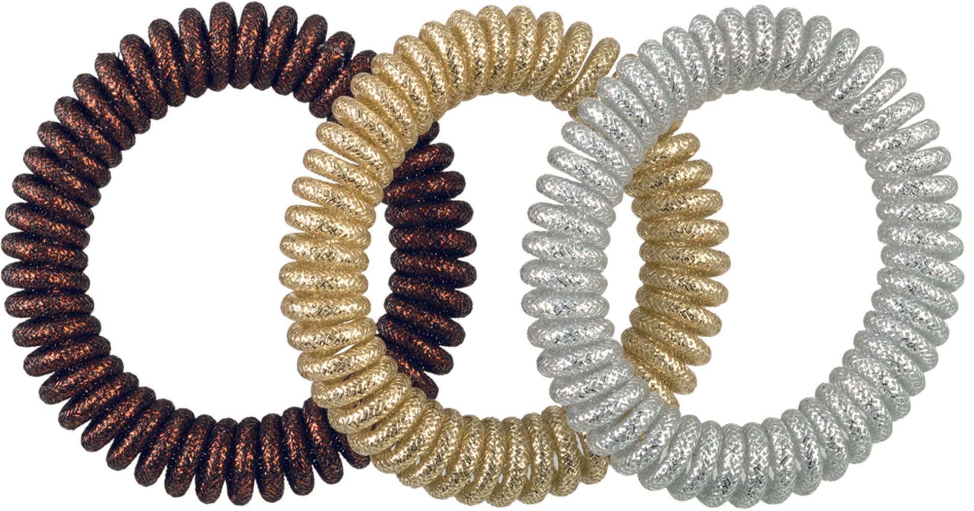 "Titania" თმის რეზინი "ზამბარა" მეტალის ფერები