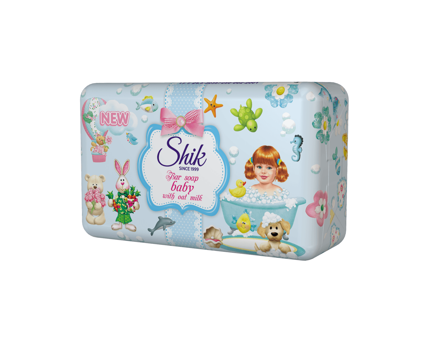 "შიკი" საპონი საბავშვო შვრიის რძით 5x70გ (350გ) (დაზიანებული შეფუთვა)