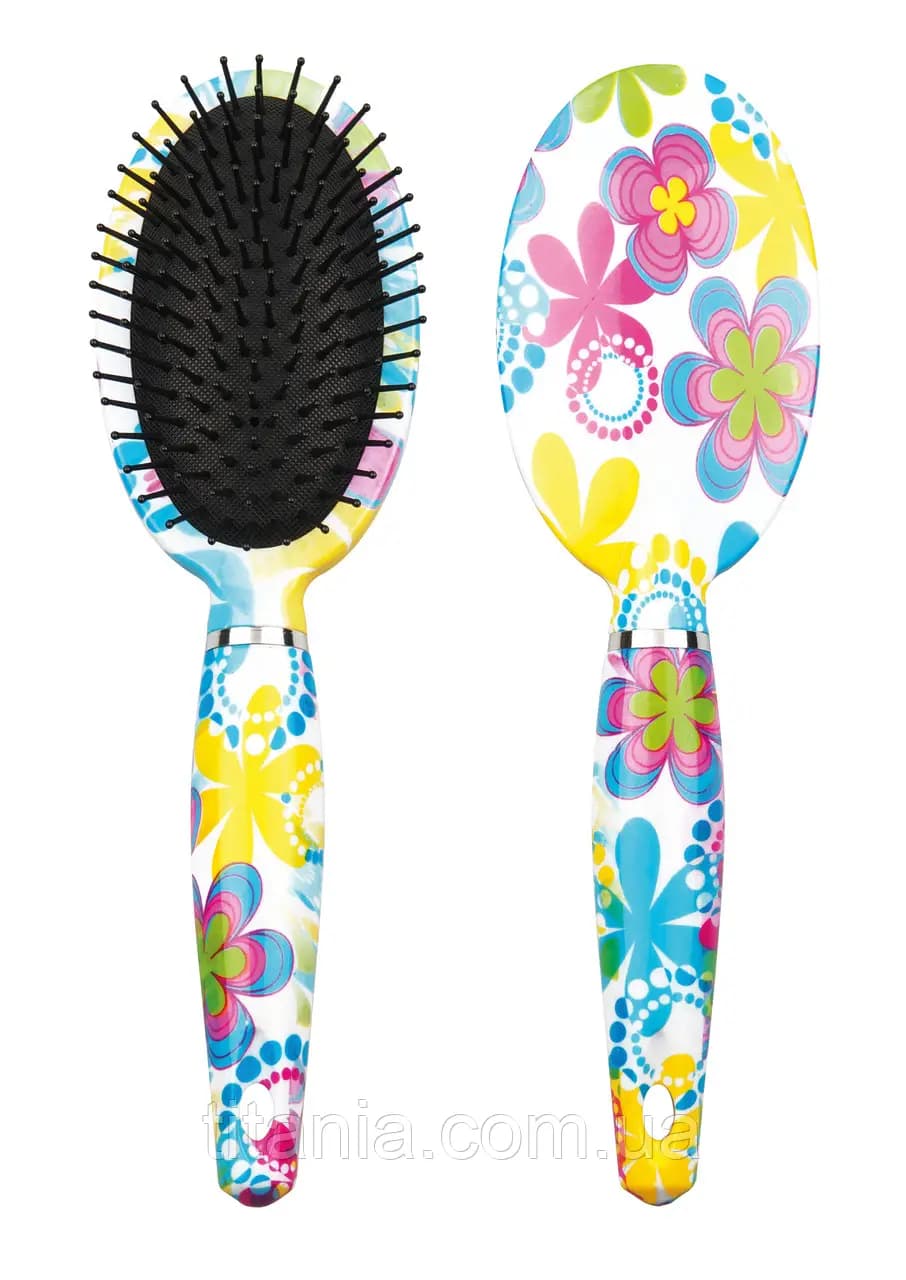 "Titania" თმის ჯაგრისი ყვავილებიანი ოვალი 25 სმ