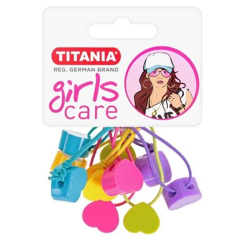 "Titania" თმის რეზინი "გული" 5ც