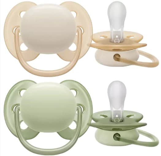 "Avent" SCF091/05 სატყუარა Ultra Soft (ჭაობის & ატმისფერი) 0-6 თვე. 2ც