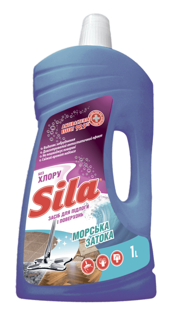 "სილა" საწმენდი საშუალება იატაკის და სხვა ზედაპირის, ზღვის ყურე 1ლ