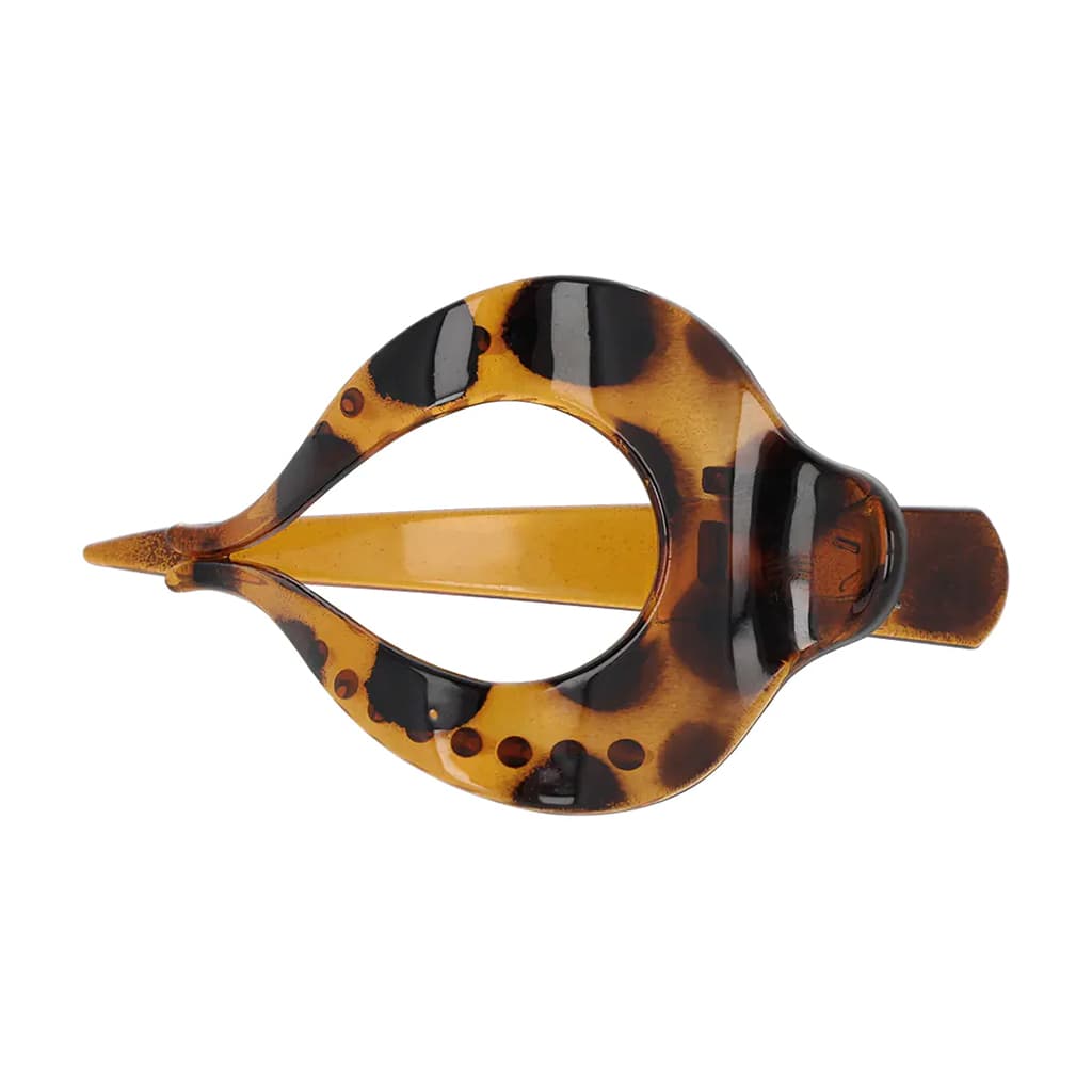 "Titania" - თმის სამაგრი, ვინტაჟური, ყავისფერი, 10 სმ