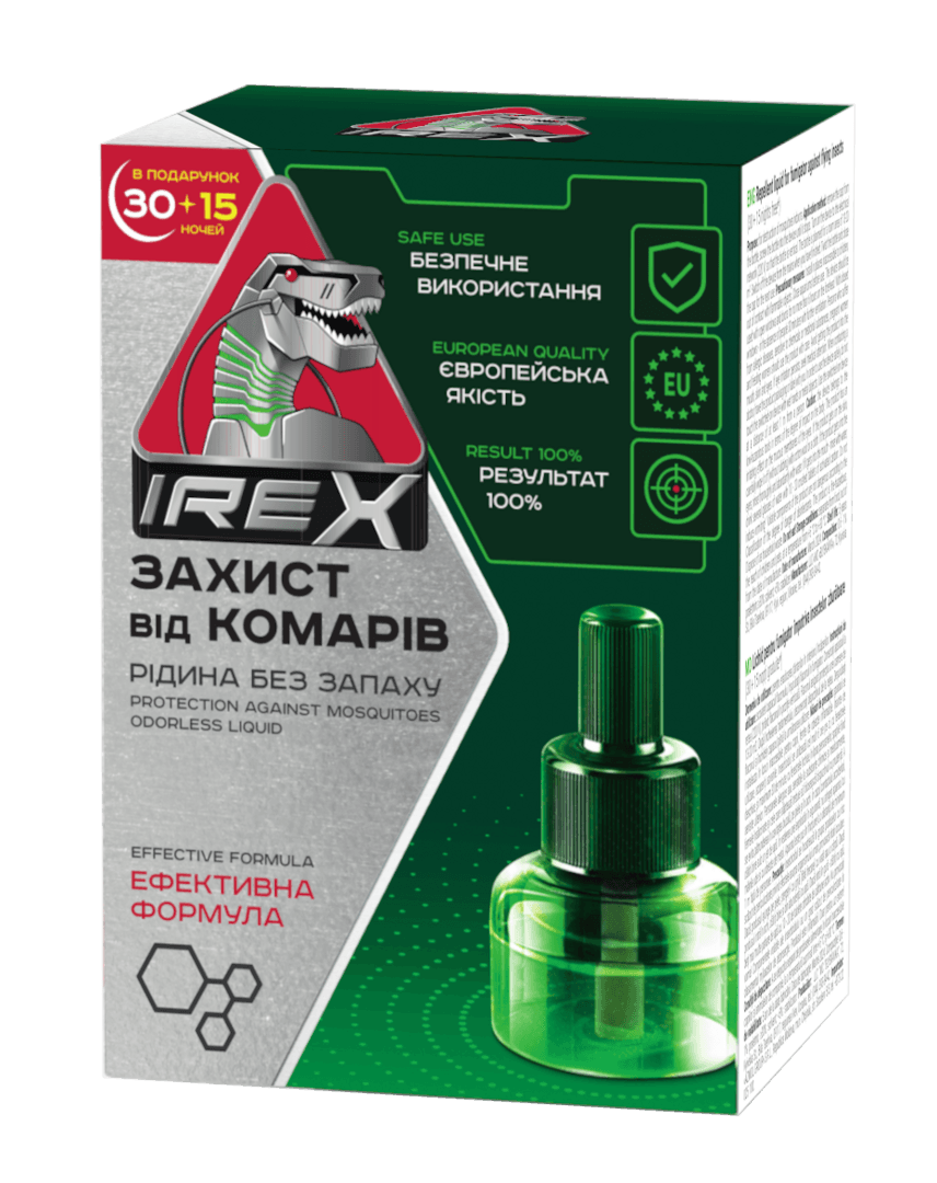 IREX - კოღოს საწინააღმდეგო სითხე 30 + 15 ღამე
