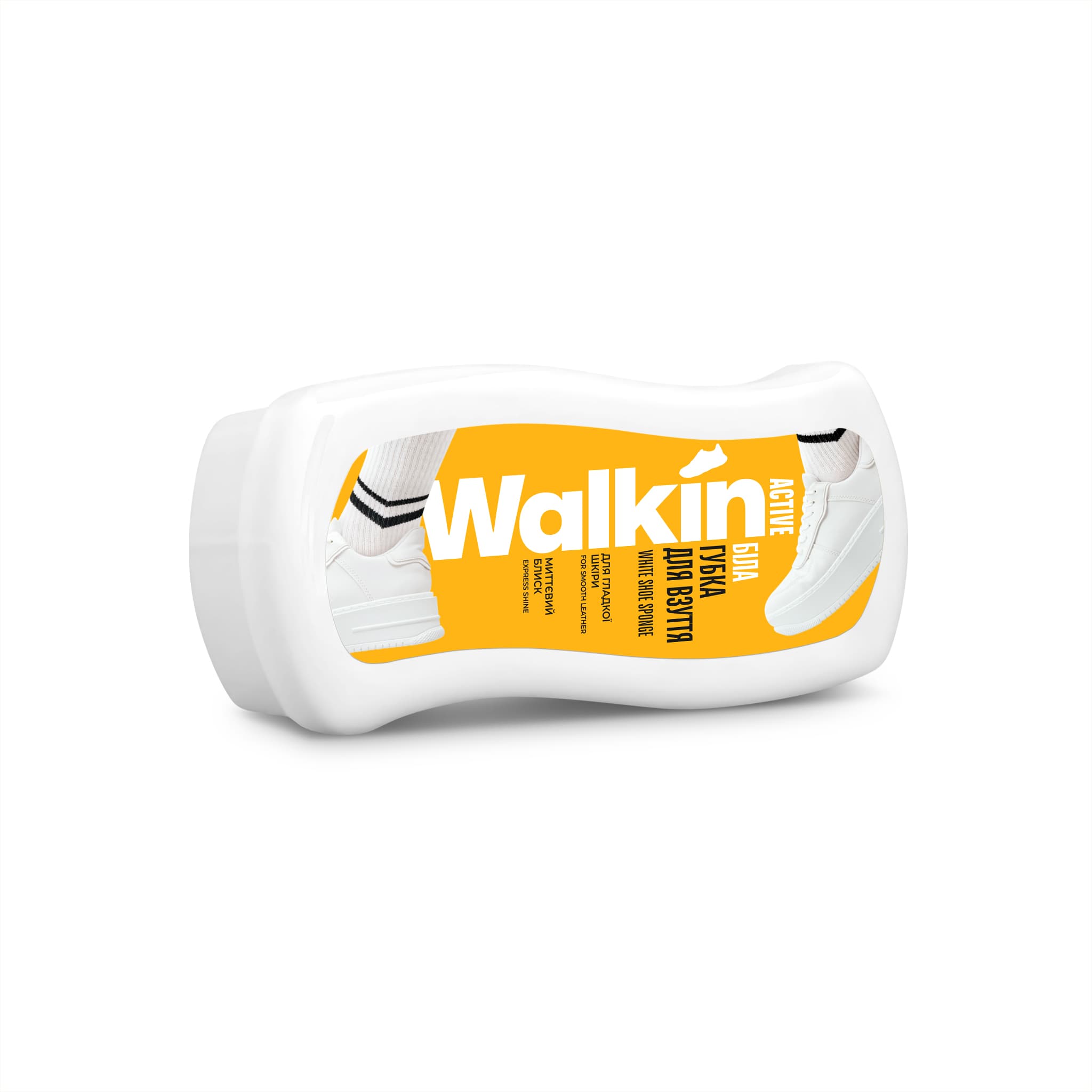 WALKIN ACTIVE - თეთრი ტყავის ფეხსაცმლის გასაპრიალებელი ღრუბელი