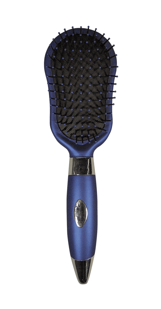 "Titania" თმის ჯაგრისი, ლურჯი-ვერცხ., ნაწ. ოვალი 23 სმ (დაზიანებული შეფუთვა)