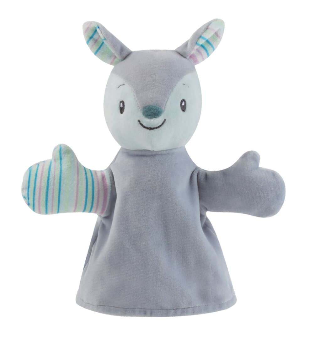 PETITE&MARS თოჯინა ხელის ხმოვანი, ციყვი Boby, 12 თვიდან