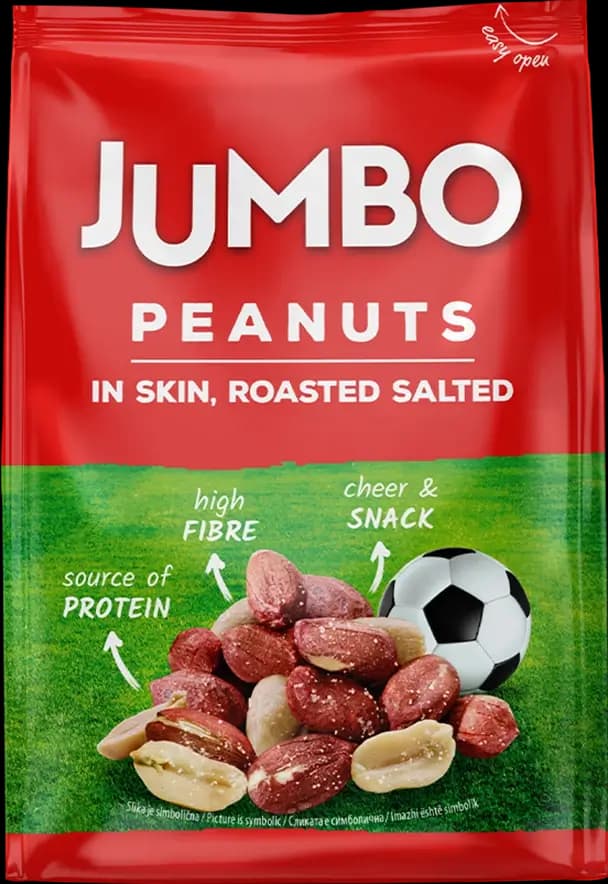 Jumbo არაქისი მოხალული მარილიანი კანში 200 გრ