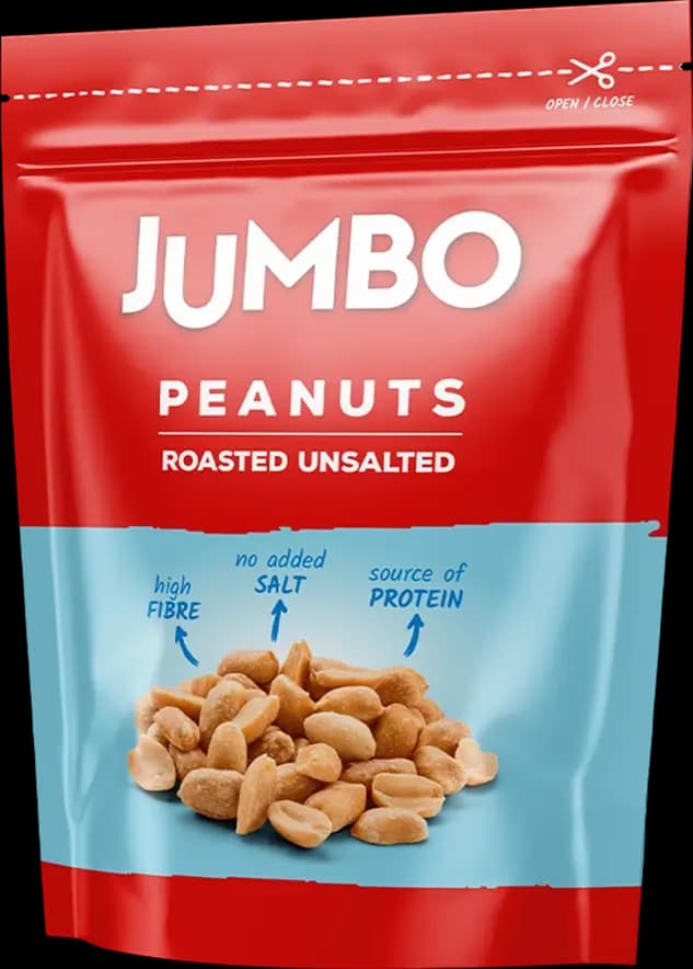 Jumbo არაქისი მოხალული უმარილო 180 გრ