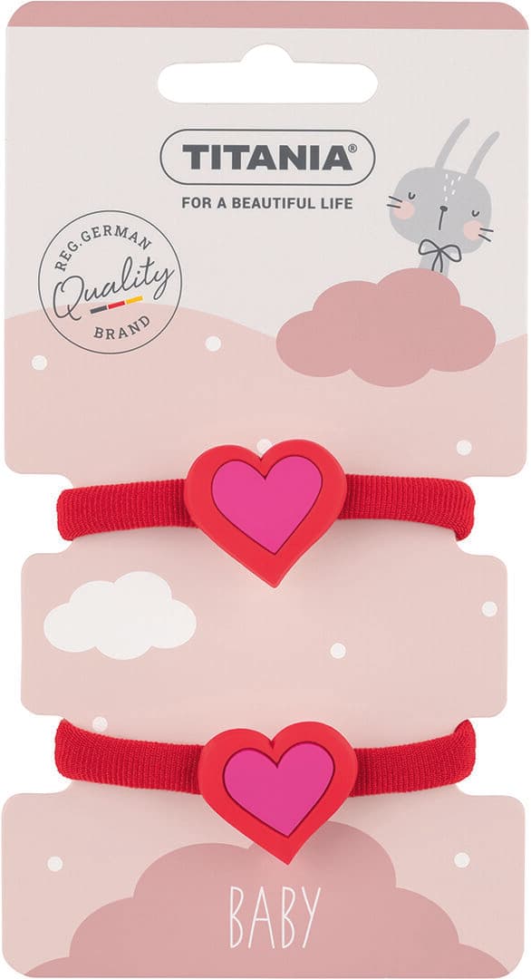 KIDS Titania თმის რეზინი „გული“ 2 ც