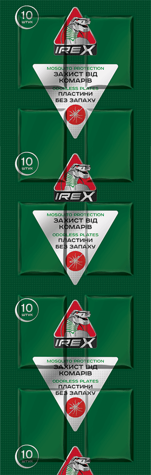 IREX - კოღოების საწინააღმდეგო ფირფიტები 10ც