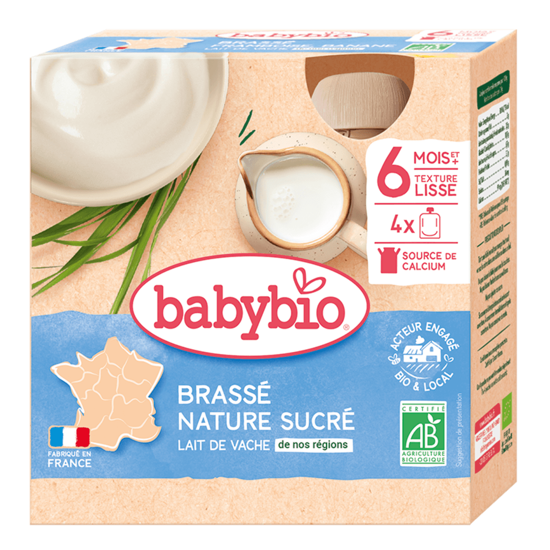 Babybio - ფრანგული იოგურტი ძროხის რძით, 6 თვ, 85გ x 4ც (04.08.26)
