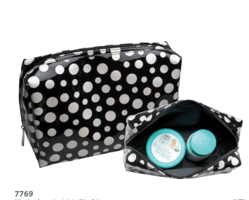 "Titania" კოსმეტიკის ჩანთა, შავი თეთრი კოპლებით