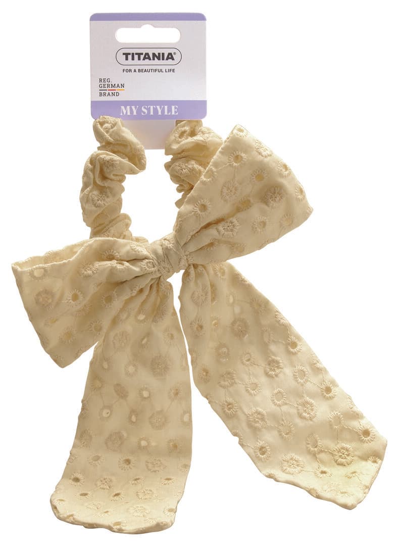 "Titania" თმის რეზინი ნაჭრის კრემისფერი