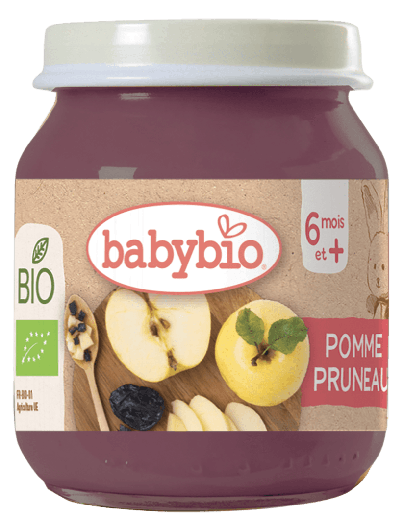 Babybio - კონფიტიური - ქლიავი და ვაშლი, 6 თვ, 130გ