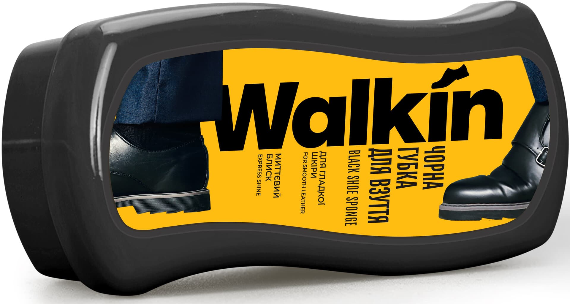 WALKIN - ტყავის ფეხსაცმლის გასაპრიალებელი ღრუბელი. შავი