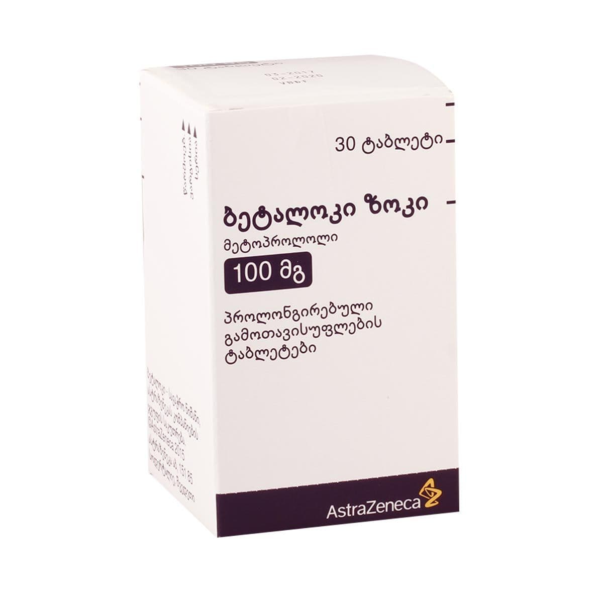 ბეტალოკი - Betaloc Zok 100მგ 30 ტაბლეტი