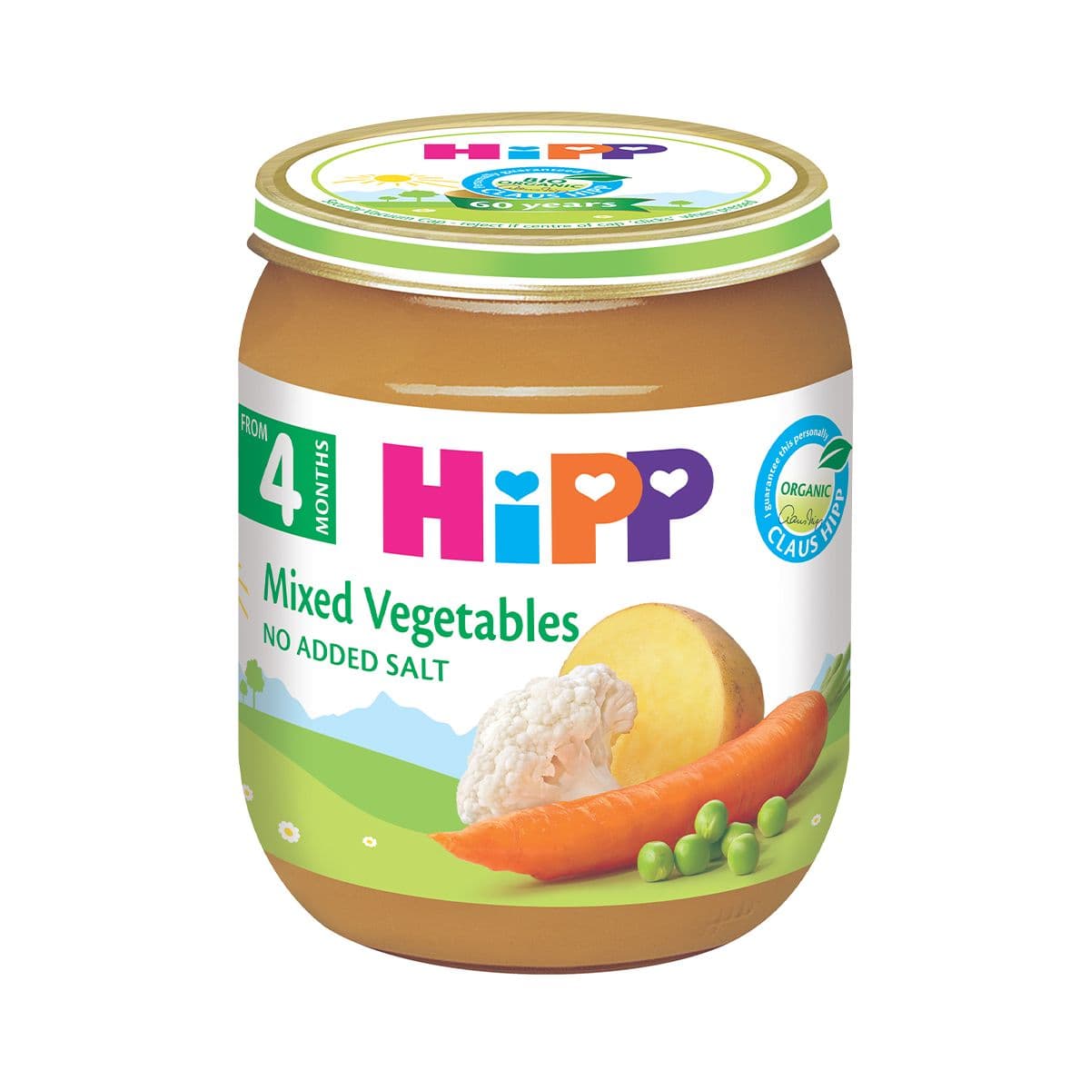 ბოსტნეულის პიურე ბოსტნეულის ასორტი 4 თვიდან ჰიპი - HIPP
