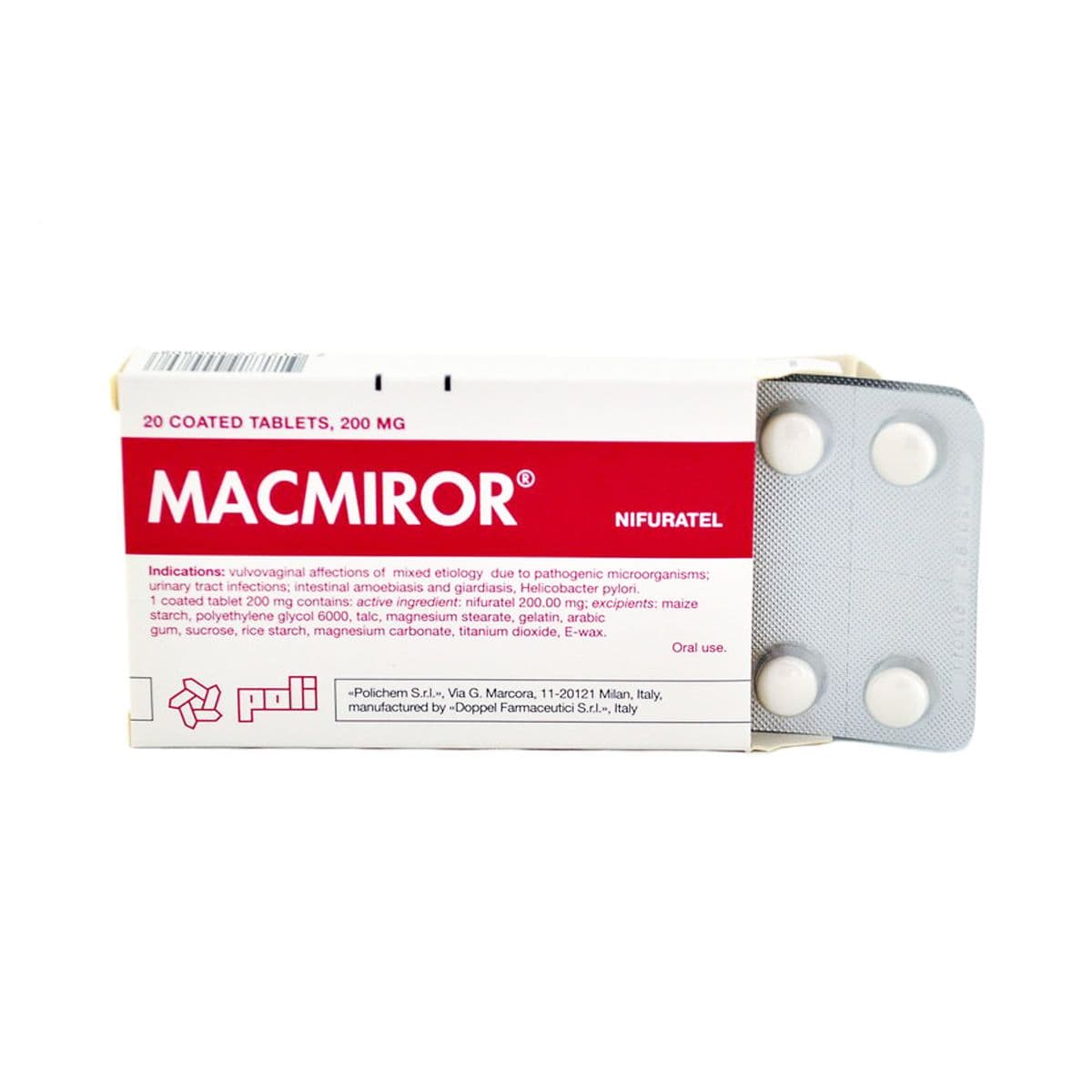 მაკმირორი - Macmiror 200მგ. 20 ტაბლეტი