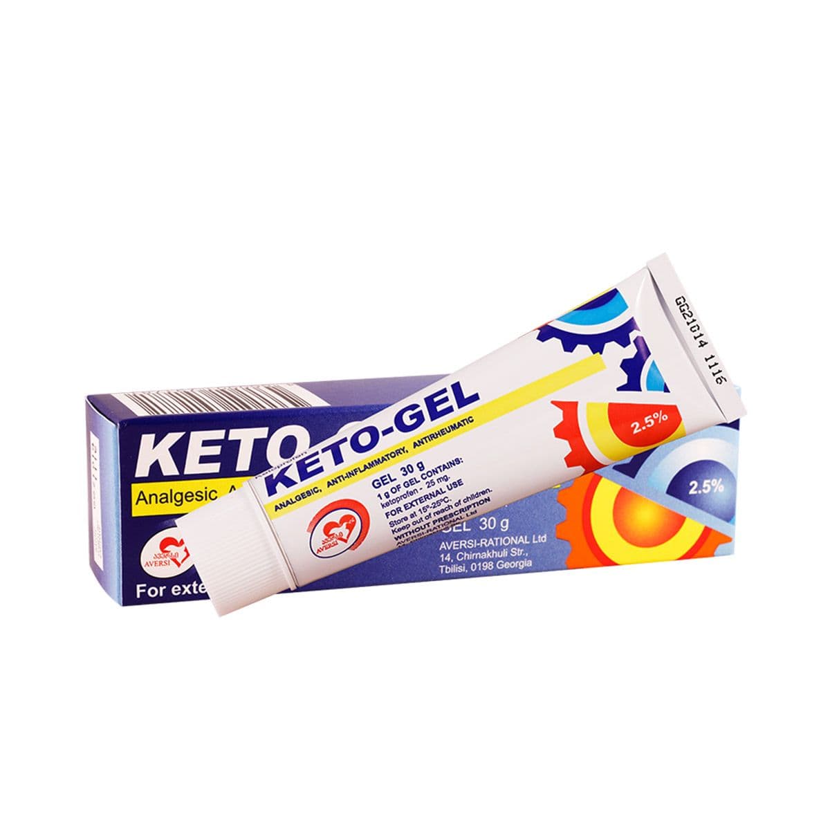 კეტო-გელი - Keto-Gel 2.5% 30გ გელი 1 ტუბი
