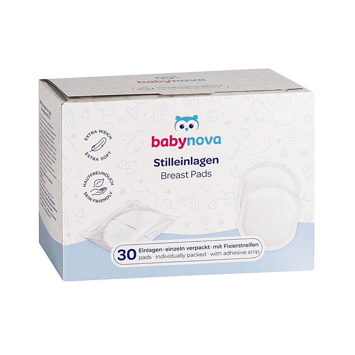 მკერდის საფენი 30 ცალი 34041/34042 ბეიბი ნოვა - Baby Nova